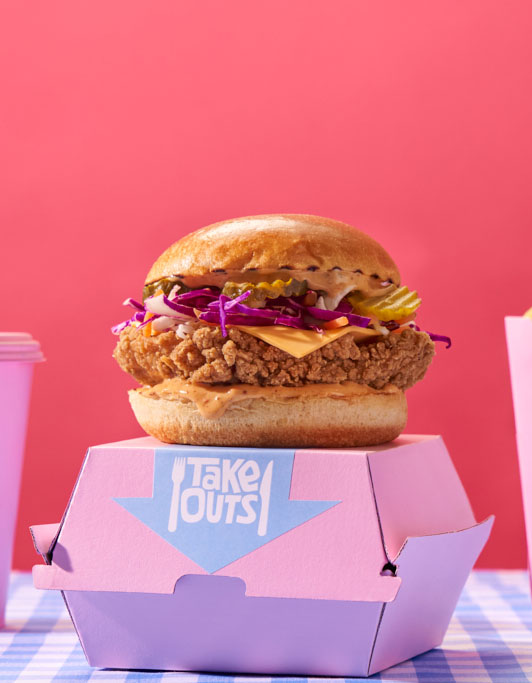 Classic Chicken Take Out Burger with not-so-secret special sauce