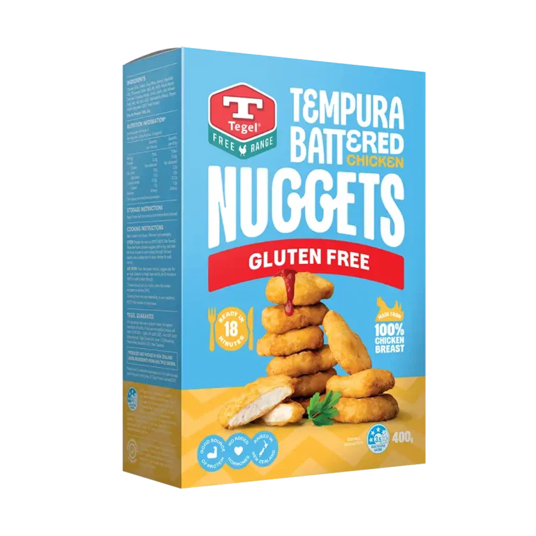 Tegel Free Range Gluten Free Tempura Battered Nuggets 400g