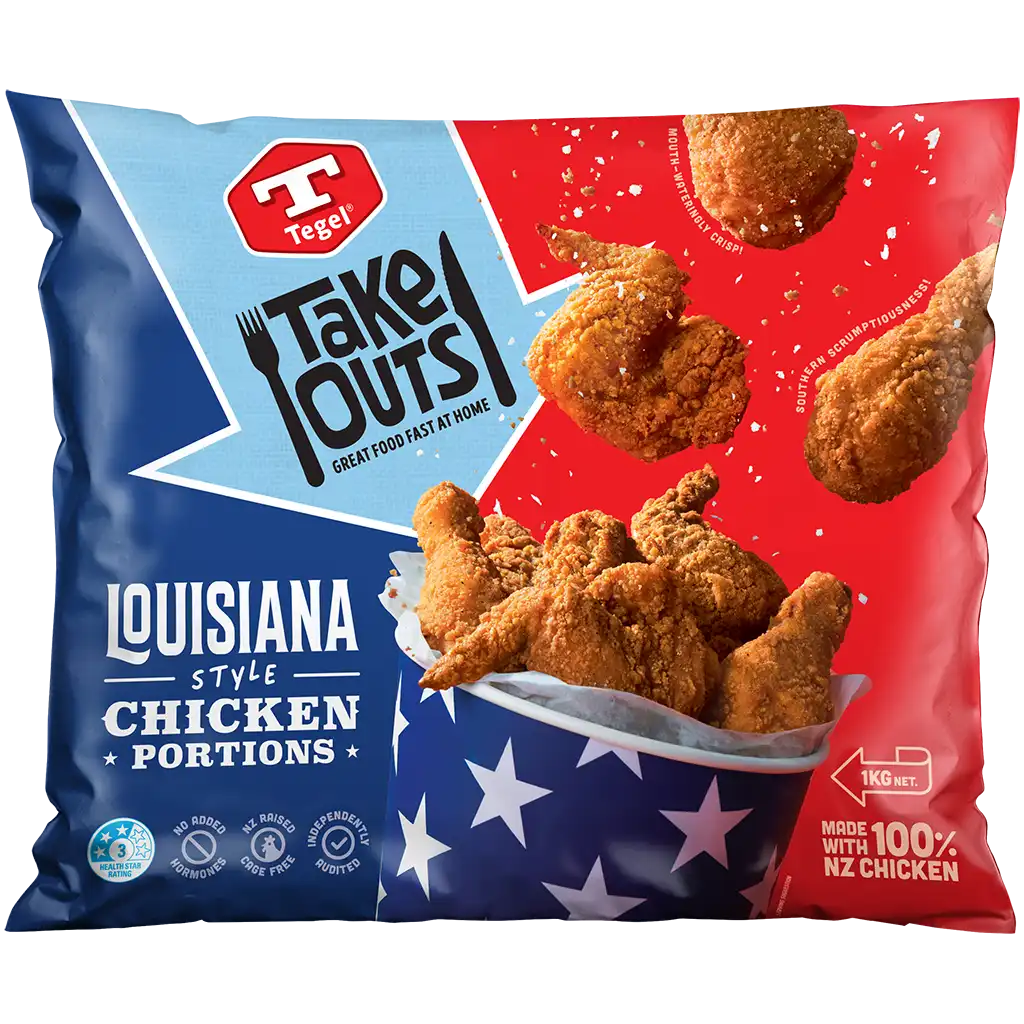 Tegel Take Outs Louisiana Style Chicken Portions 1kg