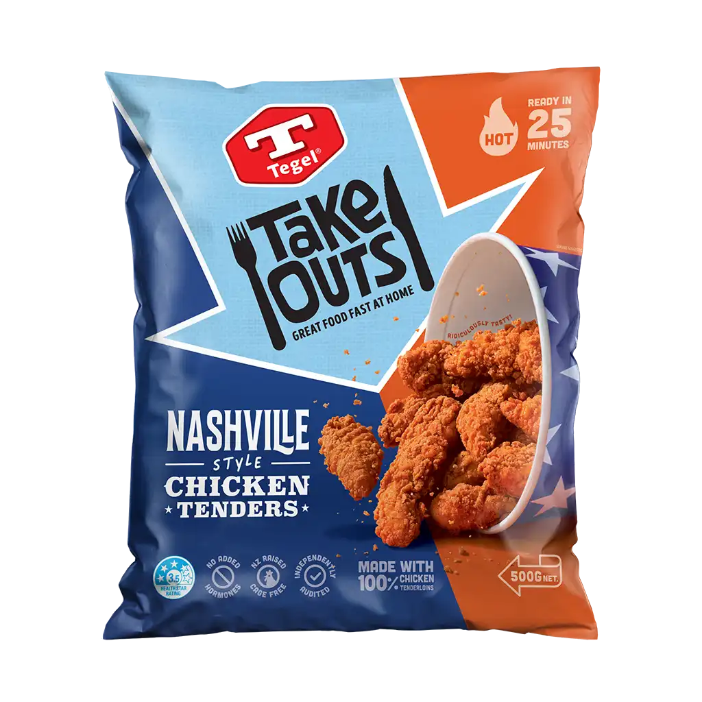 Tegel Take Outs Nashville Style Chicken Tenders 500g